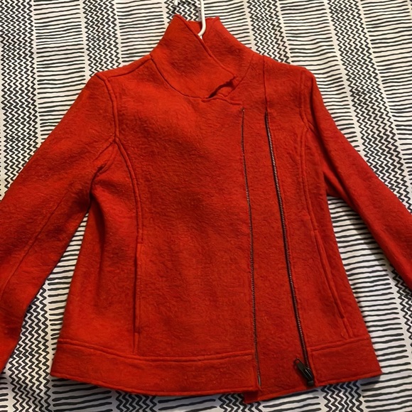 Tahari moto zip up burnt orange jacket XS - Picture 4 of 10